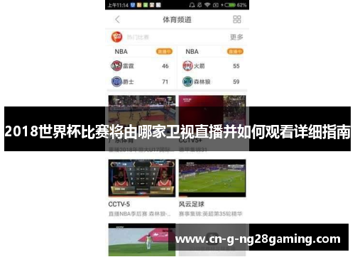 2018世界杯比赛将由哪家卫视直播并如何观看详细指南